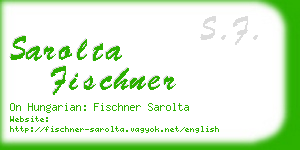 sarolta fischner business card